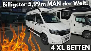 🔥 Wohnmobil-Preise fallen! MAN 4 Personen Kastenwagen  5,99m x 3,08m Knaus Boxstar XL 600 2023