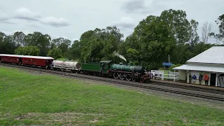 Heritage steam locomotive"Bety" 1089 arriving Grandchester 26 November 2023