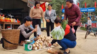 Harvest bamboo shoots, go to market to sell, my daily life, forest life