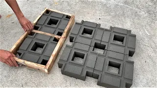 DIY - Cement Ideas Tips / Making wooden molds and casting ventilation bricks for garden decoration