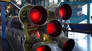 Tour of Apollo/Saturn V Center Moon rocket building at Kennedy Space Center Cape Canaveral Florida