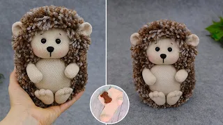 Cute hedgehog out of socks 🦔🧦 DIY sock toys