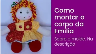 (Artesanato) Boneca de pano Emília,  parte do corpo da boneca