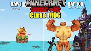 Survive 100 Days as a Curse frog on ocen only Minecraft Hardcore हिंदी