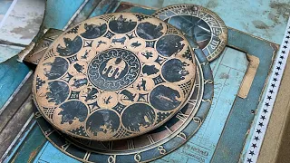 Prague astronomical clock POP UP card Tutorial