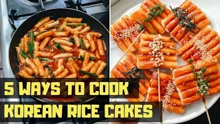 5 Easy Ways to Cook Korean Rice Cakes 🌶🔥💥 •  VEGAN KOREAN STREET FOOD TTEOKBOKKI (떡볶이)