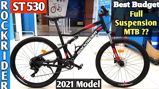 Decathlon Rockrider ST 530 | Best Budget Full Suspension MTB | 2021 Model | Btwin MTB Gear Cycle