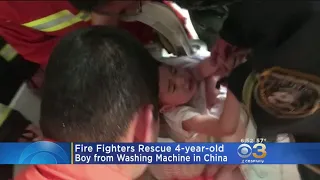 Video: 4-Year-Old Boy Rescued After Getting Stuck Inside Washing Machine