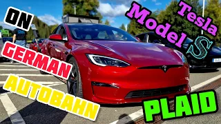 Tesla Model S Plaid on German Autobahn