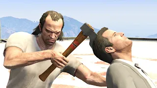 GTA V PC Trevor Kills Michael (Editor Rockstar Movie Cinematic Short Film)