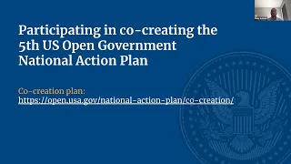 5_19_22 - Public Meeting for the U.S. Open Government National Action Plan