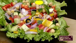 Mediterranean Chickpea Salad Recipe | High Protein Weight Loss Vegan Recipe