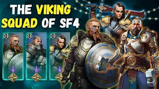 The "VIKINGS" team of Arena😈|| Intense battle || Sarge , jack and kate squad🔥|| Shadow Fight 4 Arena