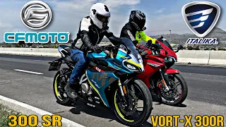 CF Moto 300 SR vs Italika Vortx 300R|Carrera|¡Hasta Entre Las Chinas Hay Razas!😳😱🤯