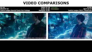 VIDEO COMPARISONS - Justice League Special Comic-Con Footage