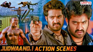 "Judwaa No 1" Ultimate Action Scenes | South Movie | Jr NTR, Nayanthara, Sheela | Aditya Movies