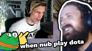 WHEN NUB PLAY DOTA - Forsen Reacts To his boyfriend (xQc) finally plays dota 2 on stream