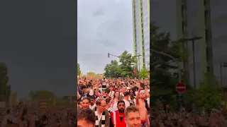 eintracht frankfurt parade with fans #soccer #shorts #eintrachtfrankfurt