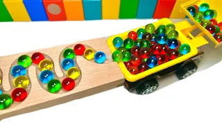 Marble Run ASMR Race ☆ HABA Slope & Dump truck #2024