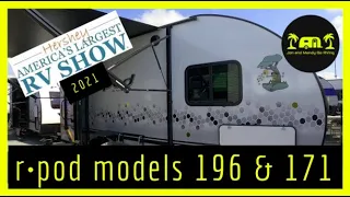 2022 r-pod Travel Trailer Tour models RP196 and RP171 at 2021 Hershey RV Show