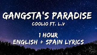 Coolio ft. L.V - Gangsta's Paradise 1 hour / English lyrics + Spain lyrics