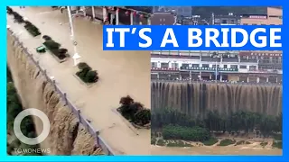 Chinese Floods Turn Bridge Into Dystopian ‘Waterfall’