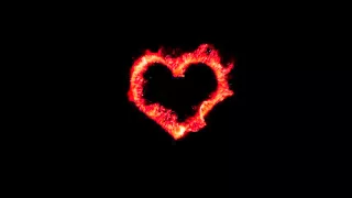 Футаж Сердце из огня