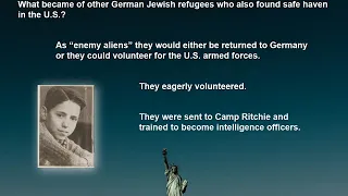 2019 Kristallnacht Remembrance "The Ritchie Boys"