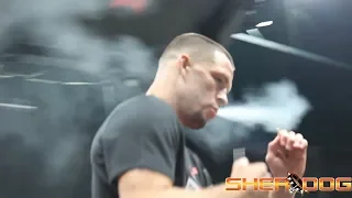 Nate Diaz smokes joint at UFC 241 Open Workout