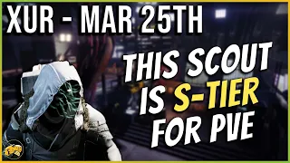 PvP Hawkmoon Roll and Decent Scout Rifle - Xur Mar 25th - Where is Xur - Destiny 2