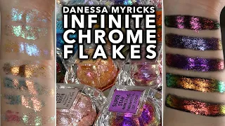 Multichrome Monday | Danessa Myricks Infinite Chrome Flakes ALL SHADES SWATCHED + TUTORIAL