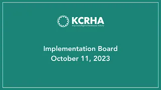 Implementation Board - October 11, 2023