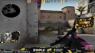 s1mple plays global matchmaking on dust2 25 kills