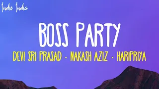 Boss Party Lyrics | Waltair Veerayya | Megastars Chiranjeevi, Urvashi Rautela | DSP, Bobby Kolli