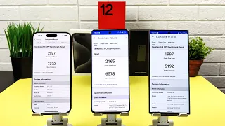 OnePlus 12 vs iPhone 15 Pro Max vs S23 Ultra - Performance Test Snap 8 Gen3