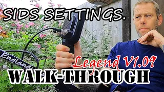 NOKTA LEGEND, SIDS PRO SETTINGS V1.09. METAL DETECTING