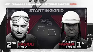 The 1950 British Grand Prix Grid with 2023 graphics