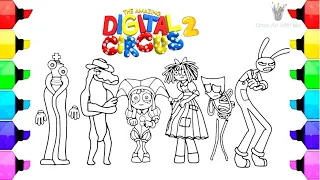 The Amazing Digital Circus 2 Coloring Pages #amazingdigitalcircus #digitalcircus #youtube