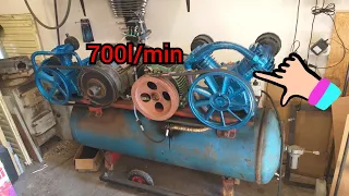 Baracuda 2090 compressor test 700l / min 380V 4 Kw motor