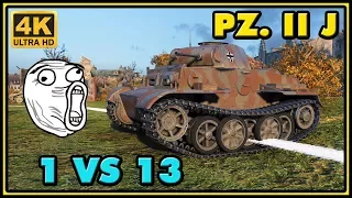 World of Tanks | Pz.Kpfw. II Ausf. J - 13 Kills - 1,4K Damage - 1 VS 13 Gameplay