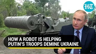 Russian Uran-6 robots in action in Ukraine; How Putin’s troops are demining Luhansk & Mariupol