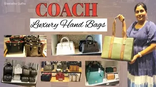 🛍️COACH OUTLET || Luxury Hand Bags Collection In USA || Telugu Vlogs From USA || Sreelatha Gutha