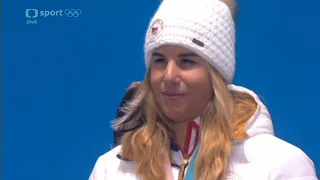 Ester Ledecka in PyeongChang 2018 but the Czechs have a good anthem