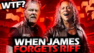 JAMES HETFIELD REACTION WHEN HE FORGETS HOW TO PLAY CLASSIC RIFF #METALLICA