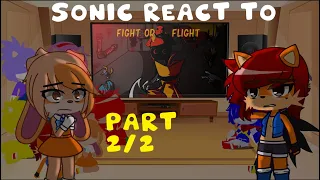 sonic characters react to fight or flight (starved eggman) | gya gacha (PART 2/2) | (my au)