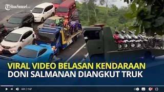 Viral Video Belasan Kendaraan Doni Salmanan Diangkut Truk, Ada Mobil Porsche dan Motor Sport