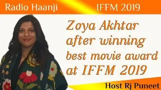 Zoya Akhtar after winning best movie award at IFFM | Awards Night | Rj Puneet | Radio Haanji