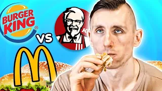 WIELKI TEST BURGERÓW *mcdonald's vs kfc vs burger king*