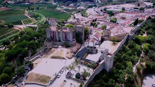 Obidos medieval castle in Portugal. 4K Summer 2021