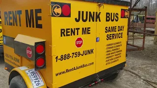 Junk Bus Mini Dumpster Rental  Even On Water